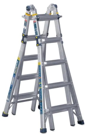 Werner 22' Reach IAA Aluminum 5-in-1 Multi-Position Pro Ladder