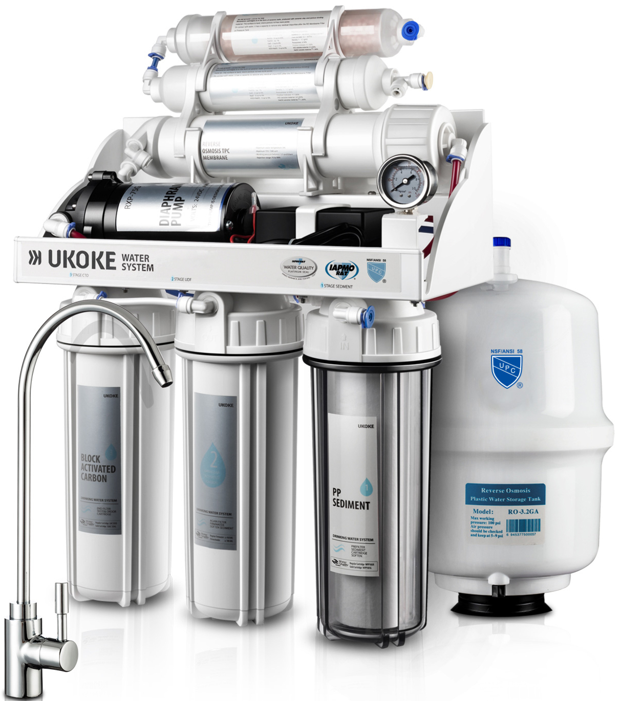 Ukoke 6 Stages Reverse Osmosis Water Filtration System