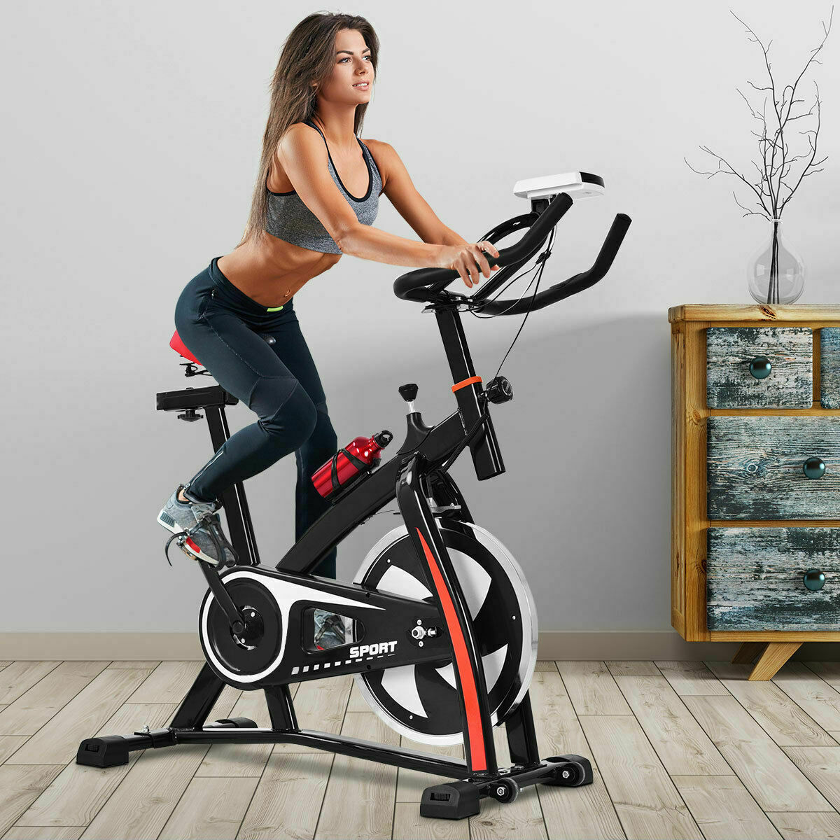 Indoor Exercise Bicycle w/ Heart Rate