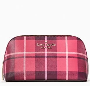 Kate Spade Staci Plaid Cosmetic Bag