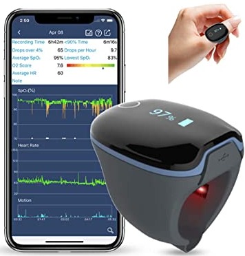 Wellue O2Ring Wearable Sleep Monitor & Health Tracker