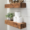 Set of 2 Walnut Solid Wood Floating Shelves